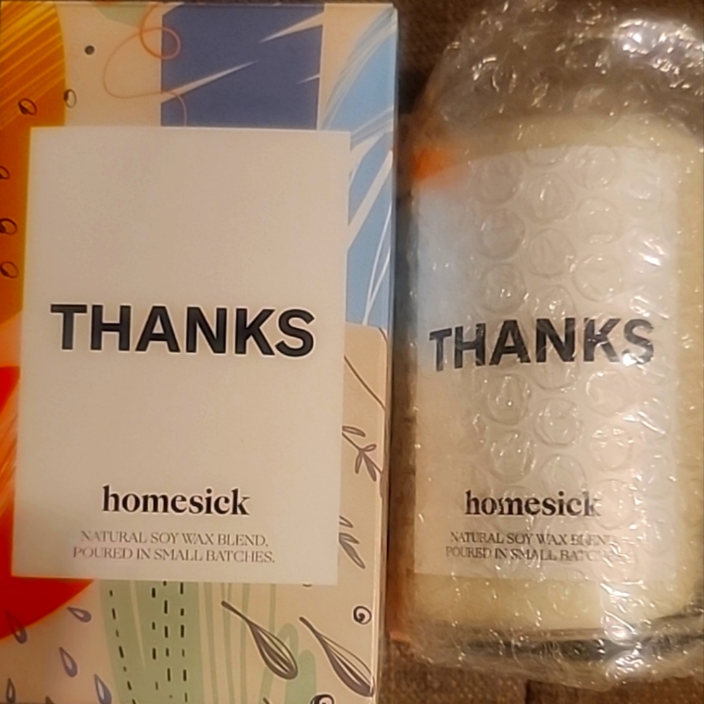 NWB HOMESICK: Premium Soy Candle Than You Gift.